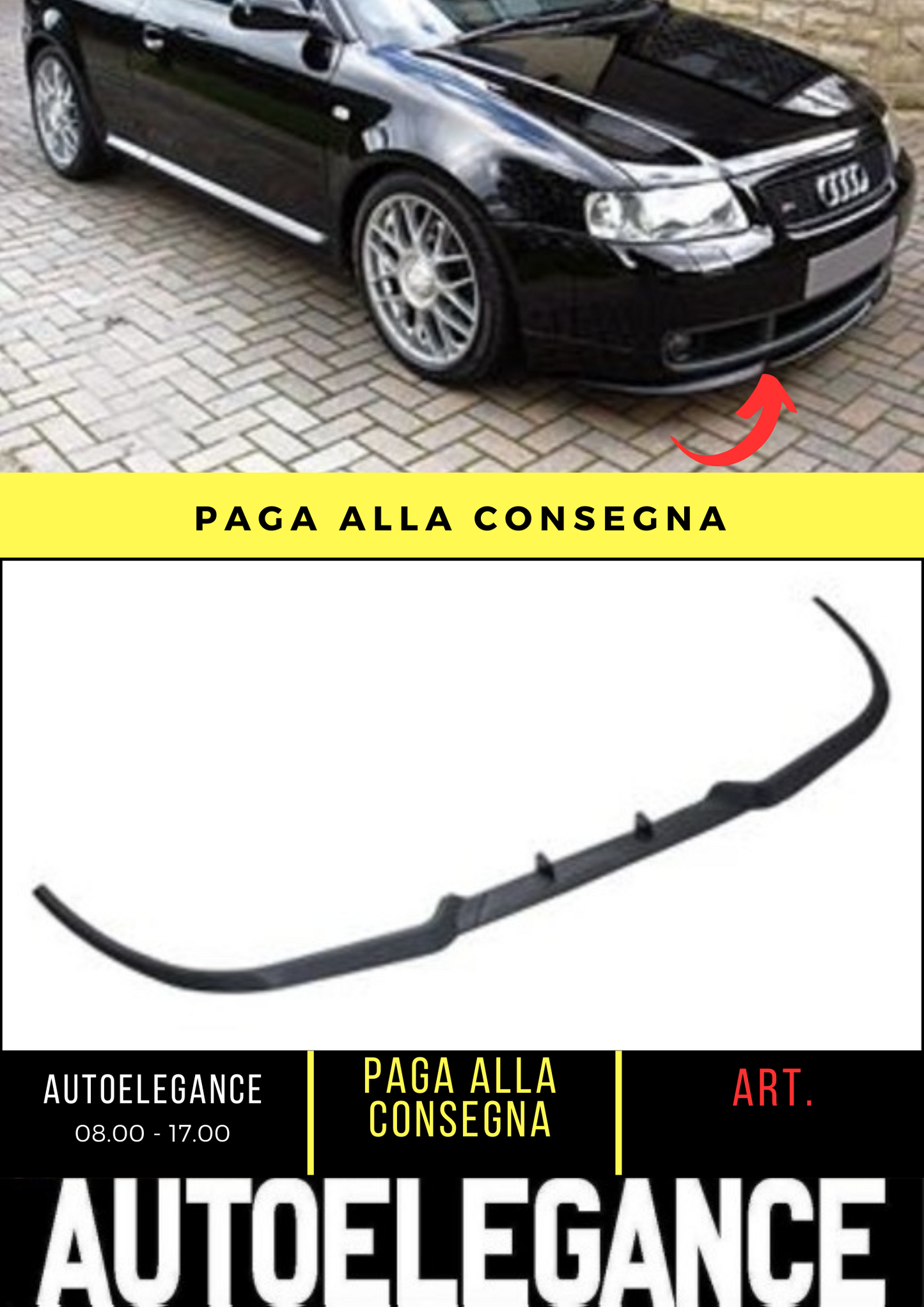 💕FRONT SPLITTER SUITABLE FOR AUDI A3 8L 💕