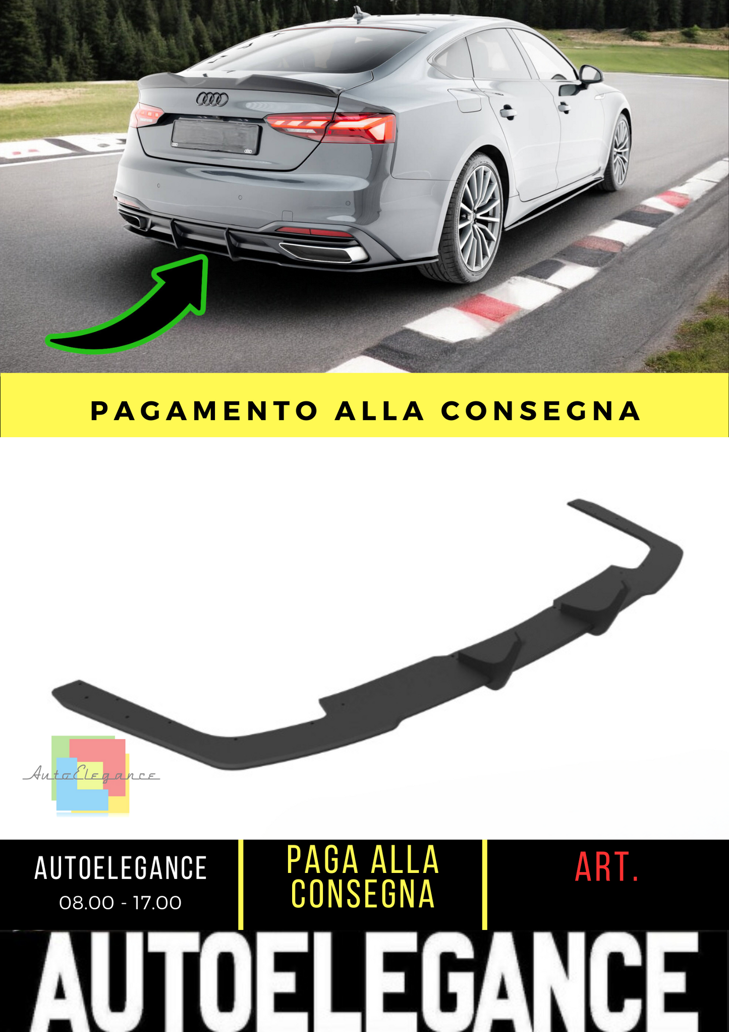 ✨Diffusore posteriore Street Pro Audi A5 F5 Facelift✨