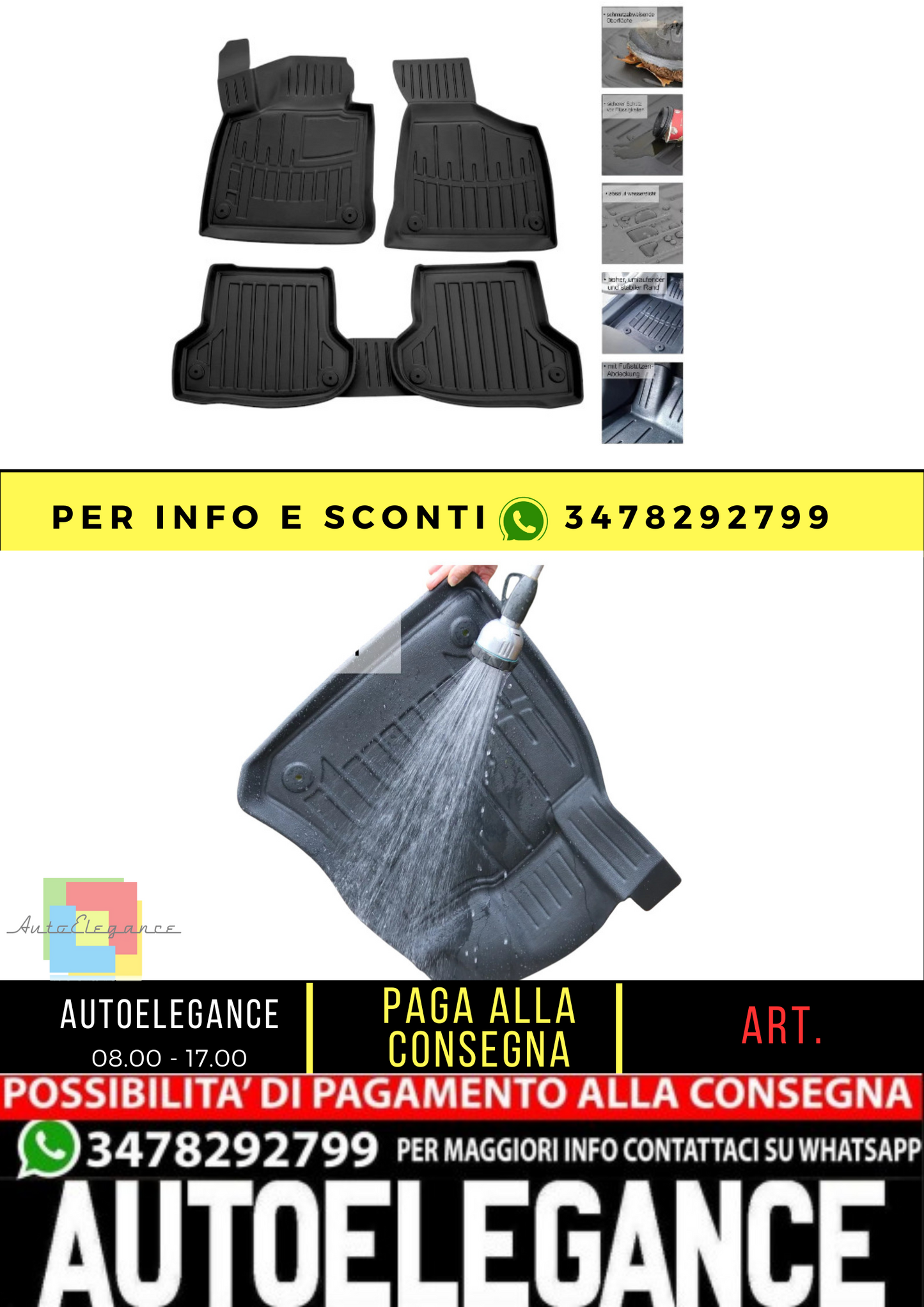 Tappetini Auto Personalizzati Per SEAT Leon III (2012-2020) Con Logo Ricamato - Foto 8