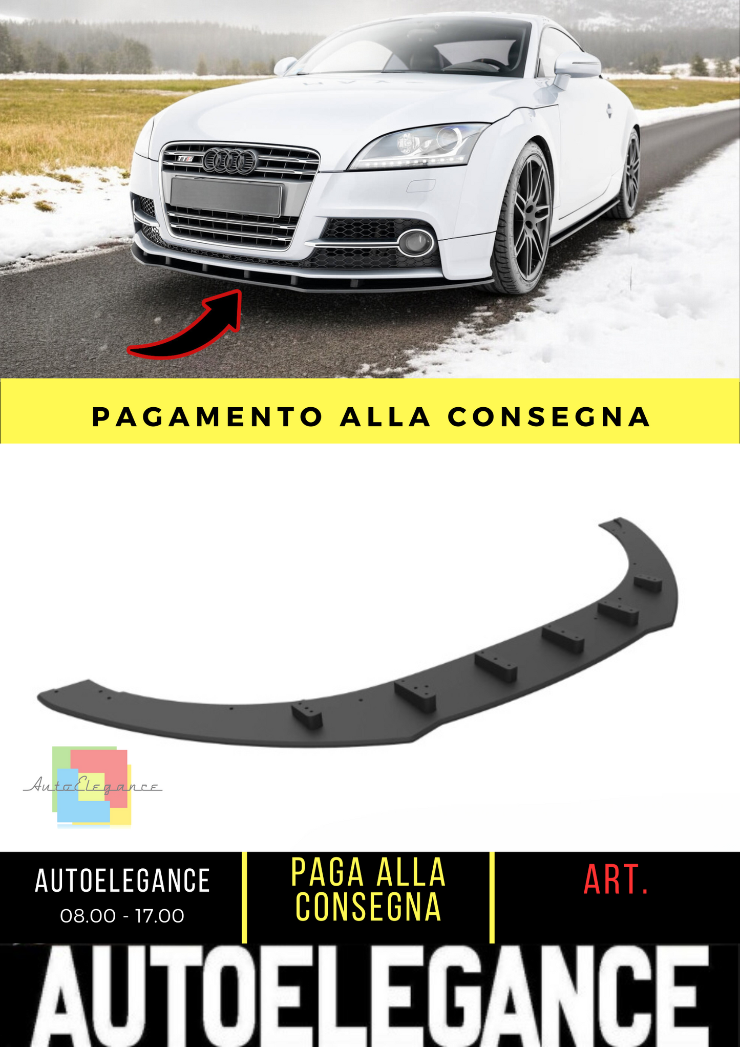 ✨Splitter anteriore Street Pro Audi TT S / TT S-Line 8J Facelift✨