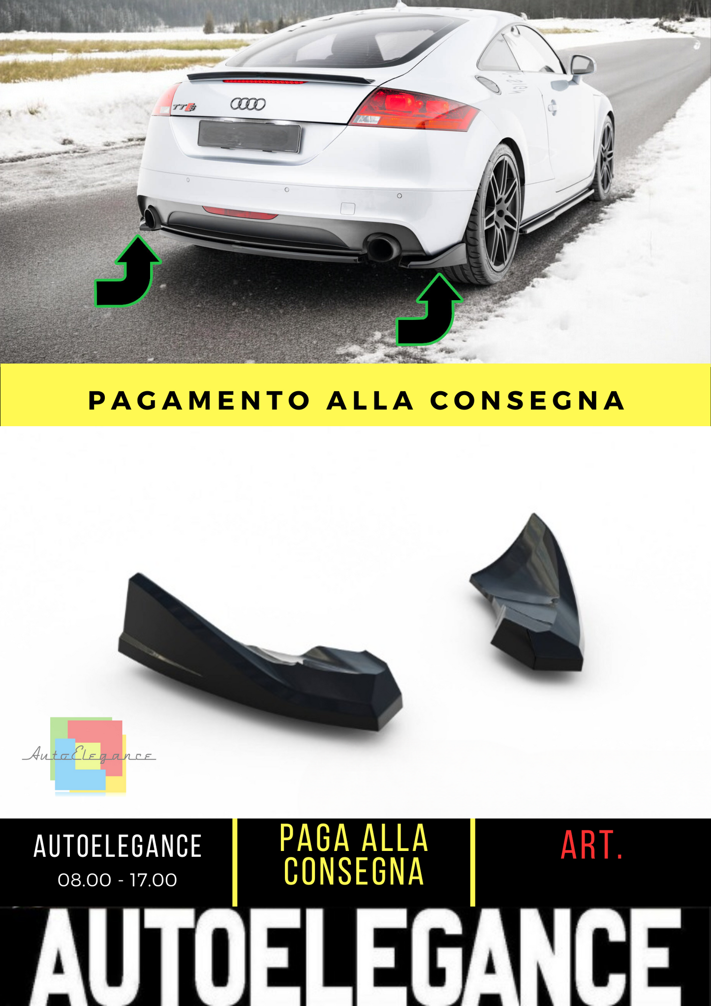 ✨Splitter laterali posteriori Audi TT S-Line 8J Facelift✨