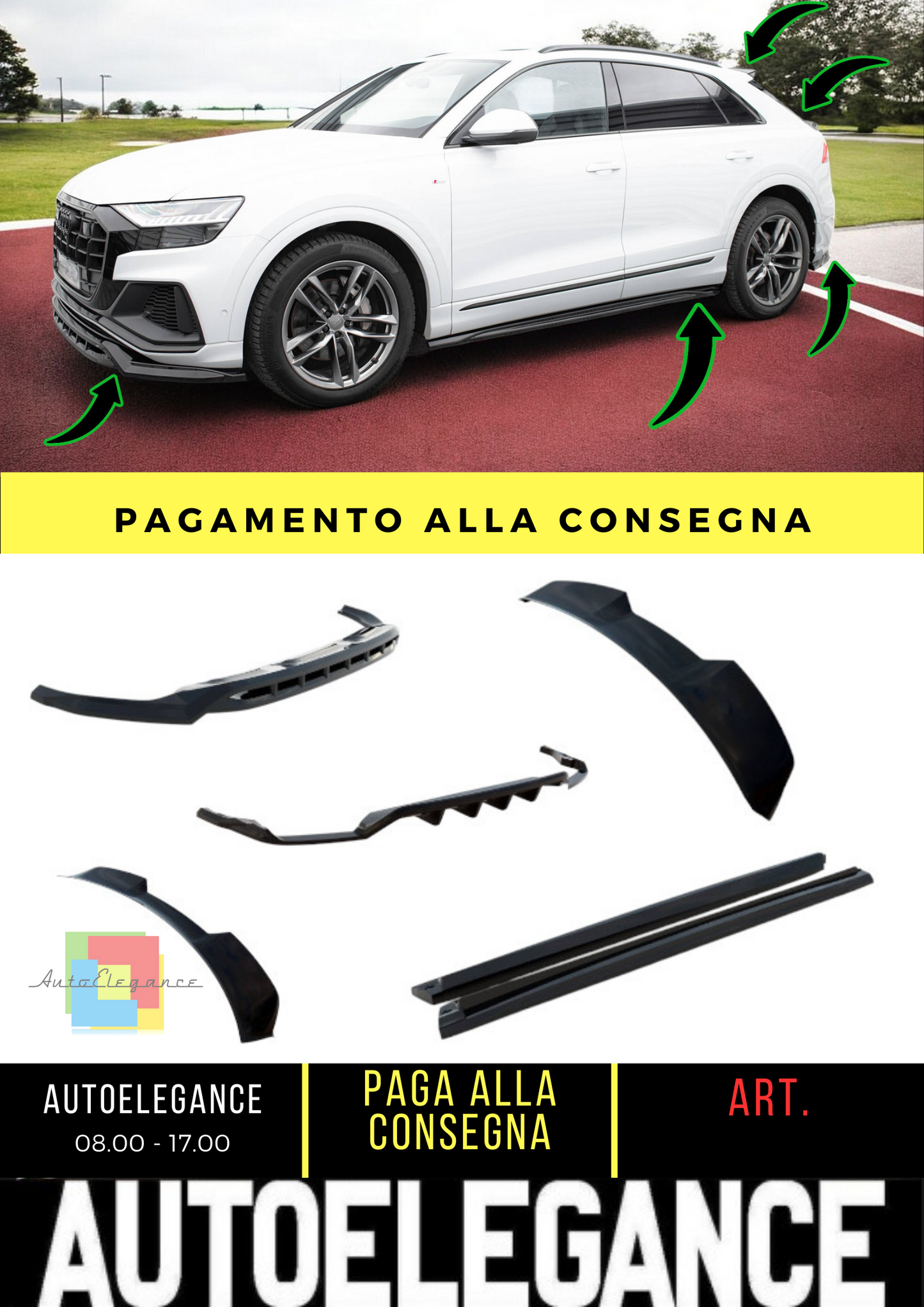 🔥Audi SQ8 Mk1 V.2 Splitter Bodykit🔥