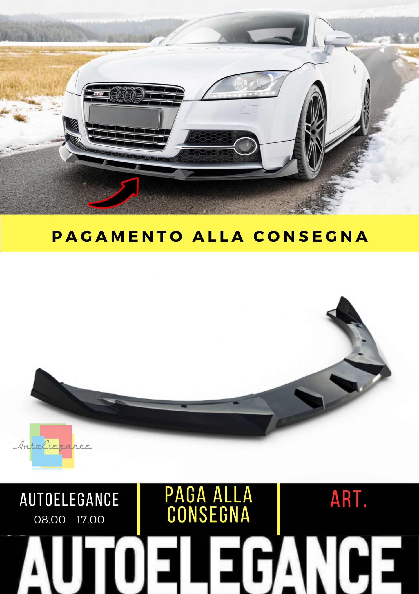✨Splitter anteriore V.3 Audi TT S / TT S-Line 8J Facelift✨