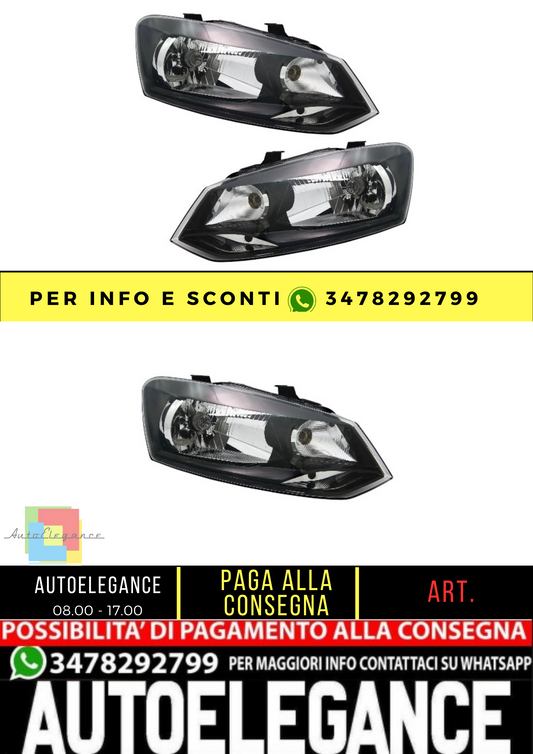 🔥Set fari per VW Polo 6R 2009-2014 H4 alogeno singolo TRENDLINE🔥