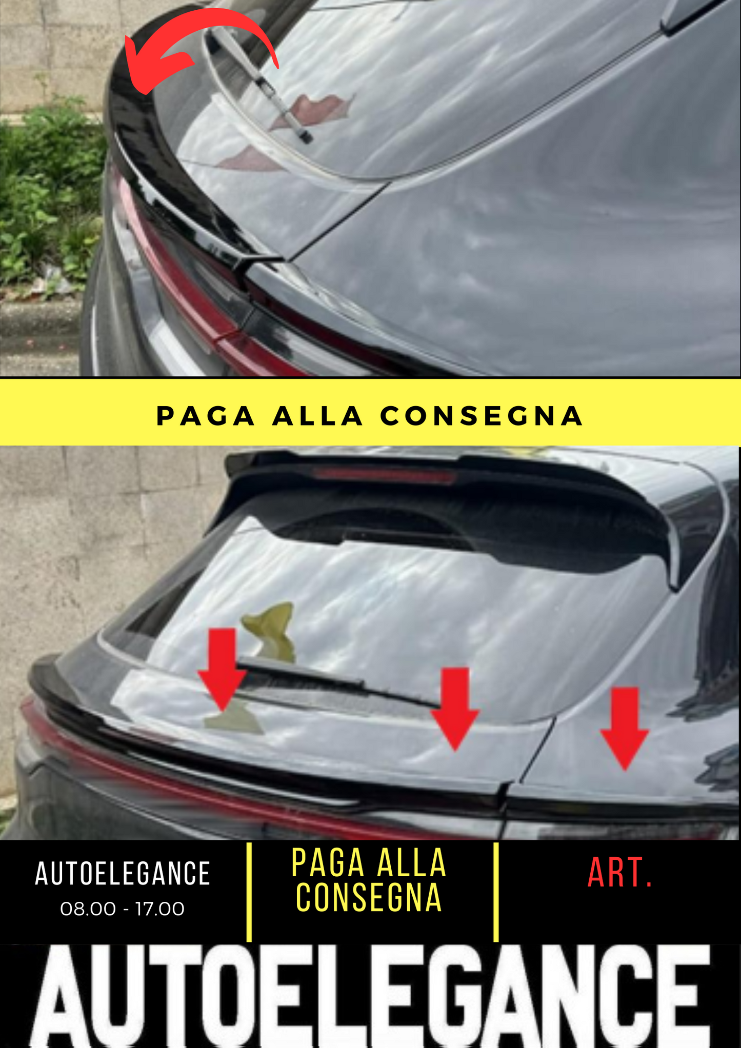💕 SPOILER POSTERIORE ADATTO PER PORSCHE MACAN NERO LUCIDO 💕