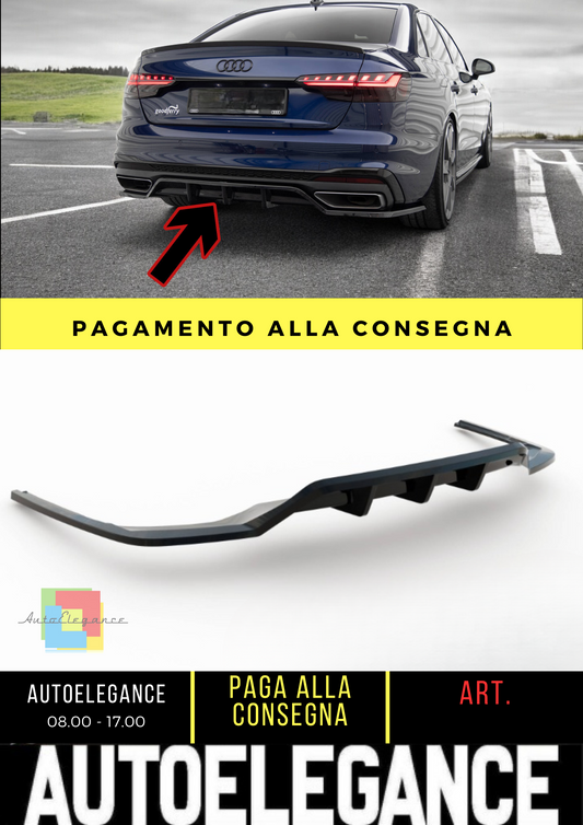 🔥Splitter posteriore (con barre verticali) V.2 adatto per Audi A4 S-Line B9 🔥