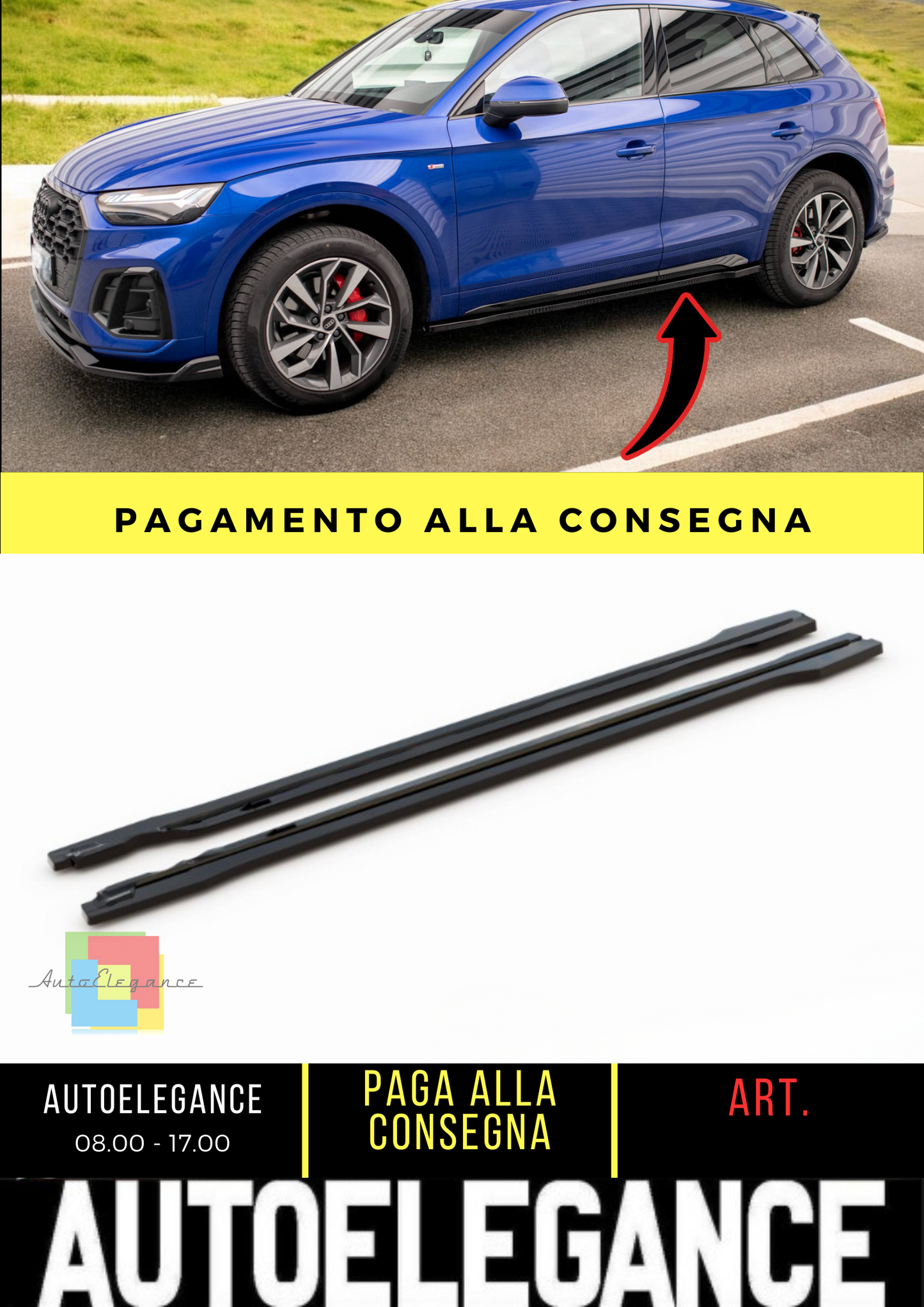 🔥Side skirts suitable for Audi SQ5 /Q5 S-Line SUV/Sportback Mk2 Facelift🔥