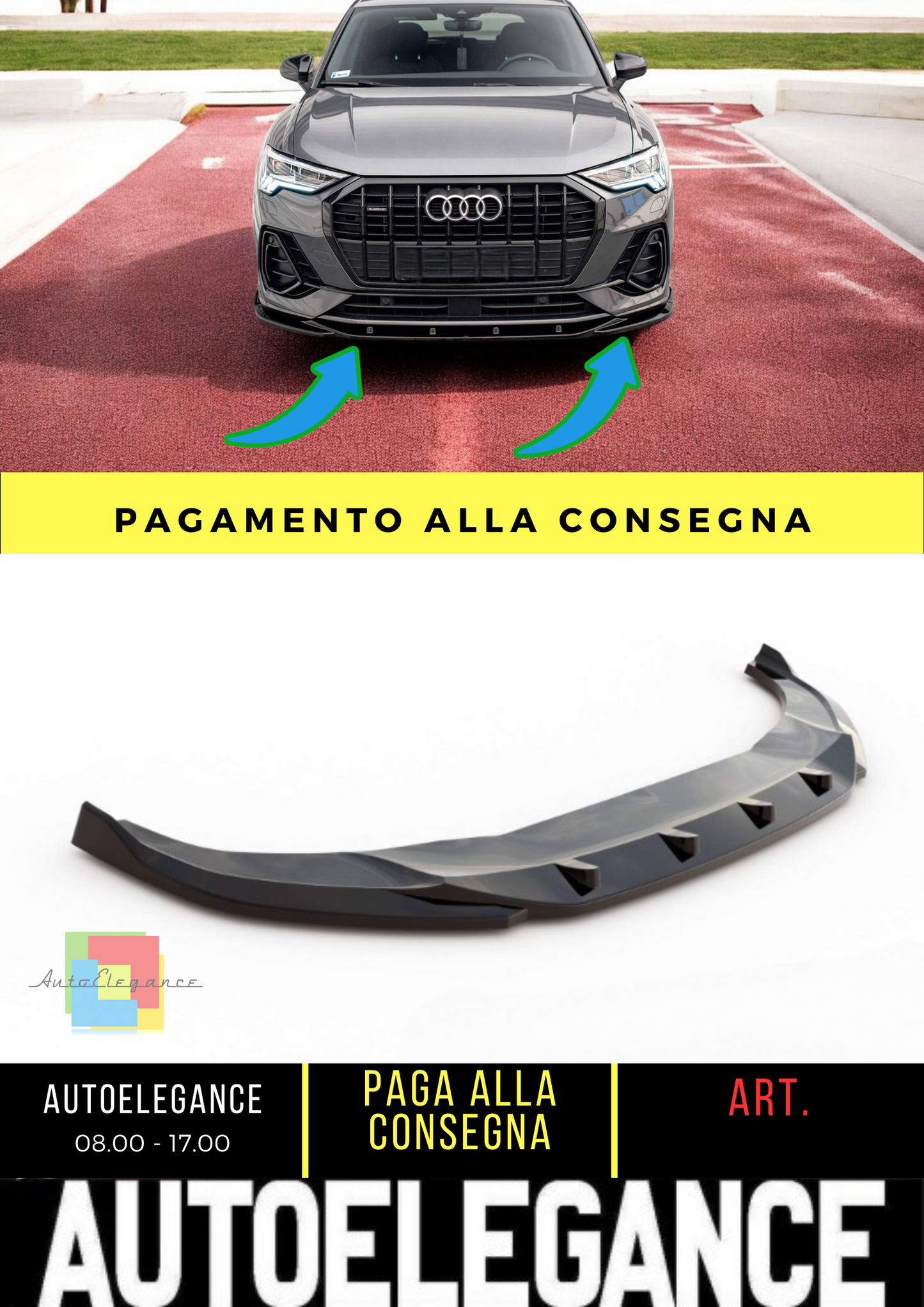 🔥Splitter Anteriore V.1 Audi Q3 S-Line F3🔥