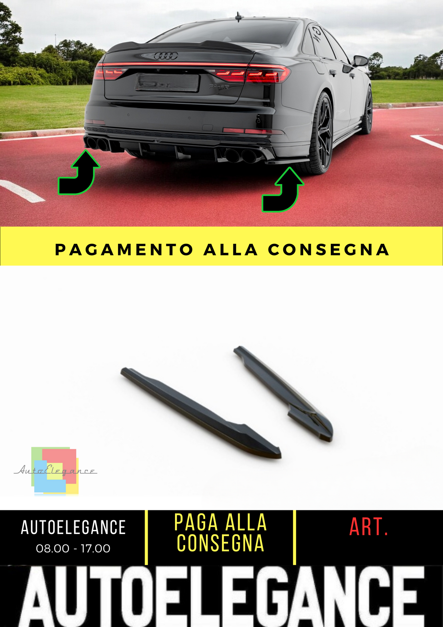 ✨Splitter laterali posteriori V.2 Audi S8 D5✨