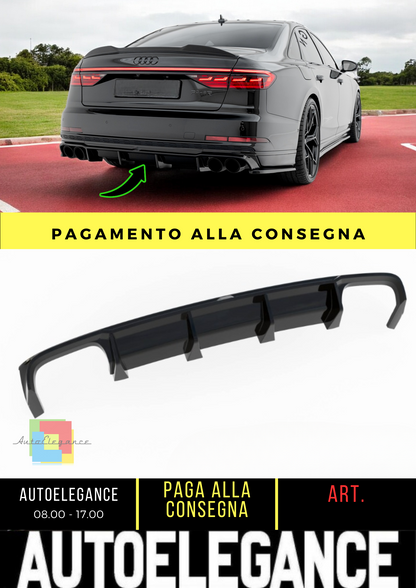 ✨Diffusore posteriore nero luci adatto per Audi S8 D5✨