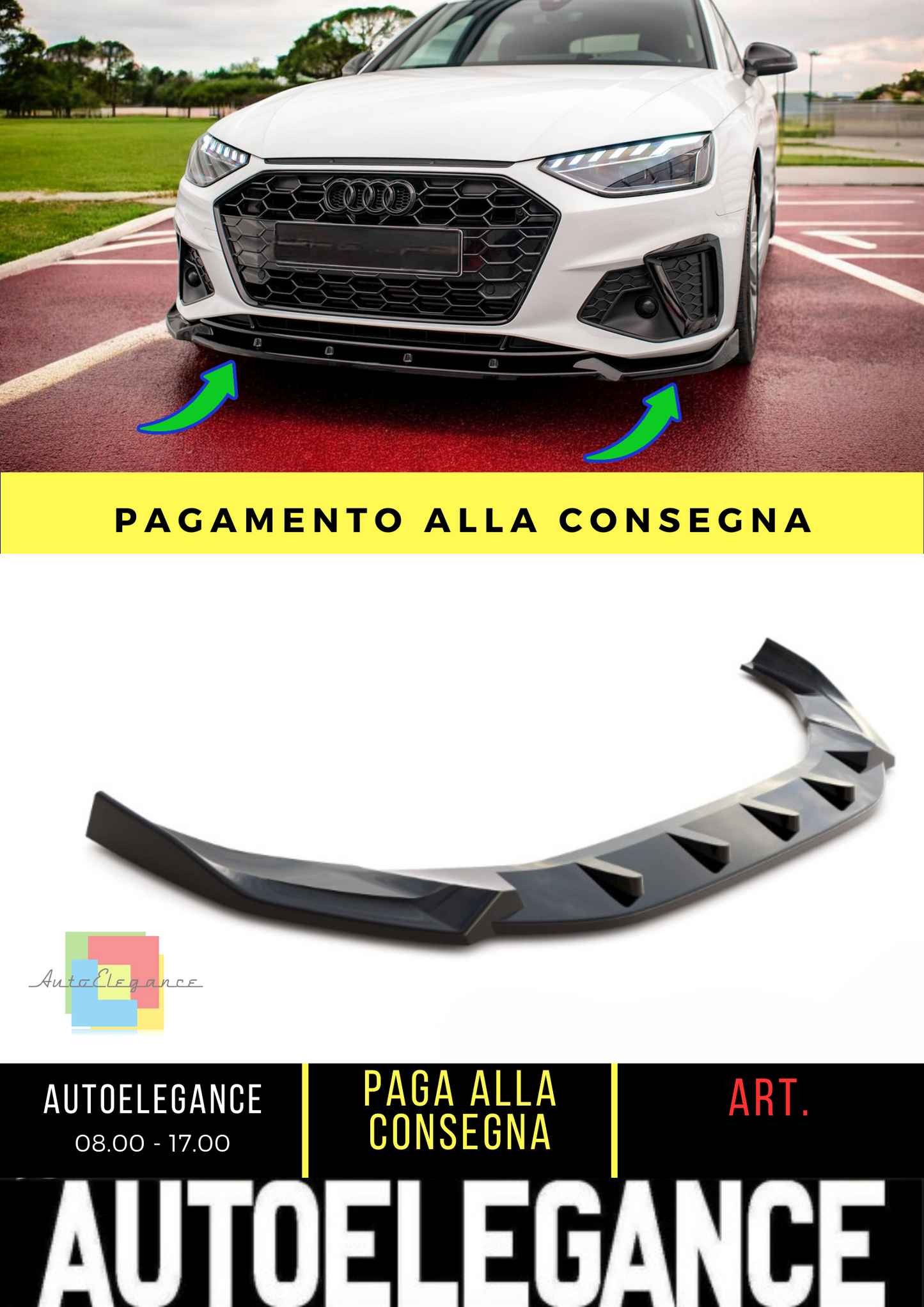 🔥Splitter anteriore V.1 Audi A4 S-Line / S4 B9 Facelift🔥