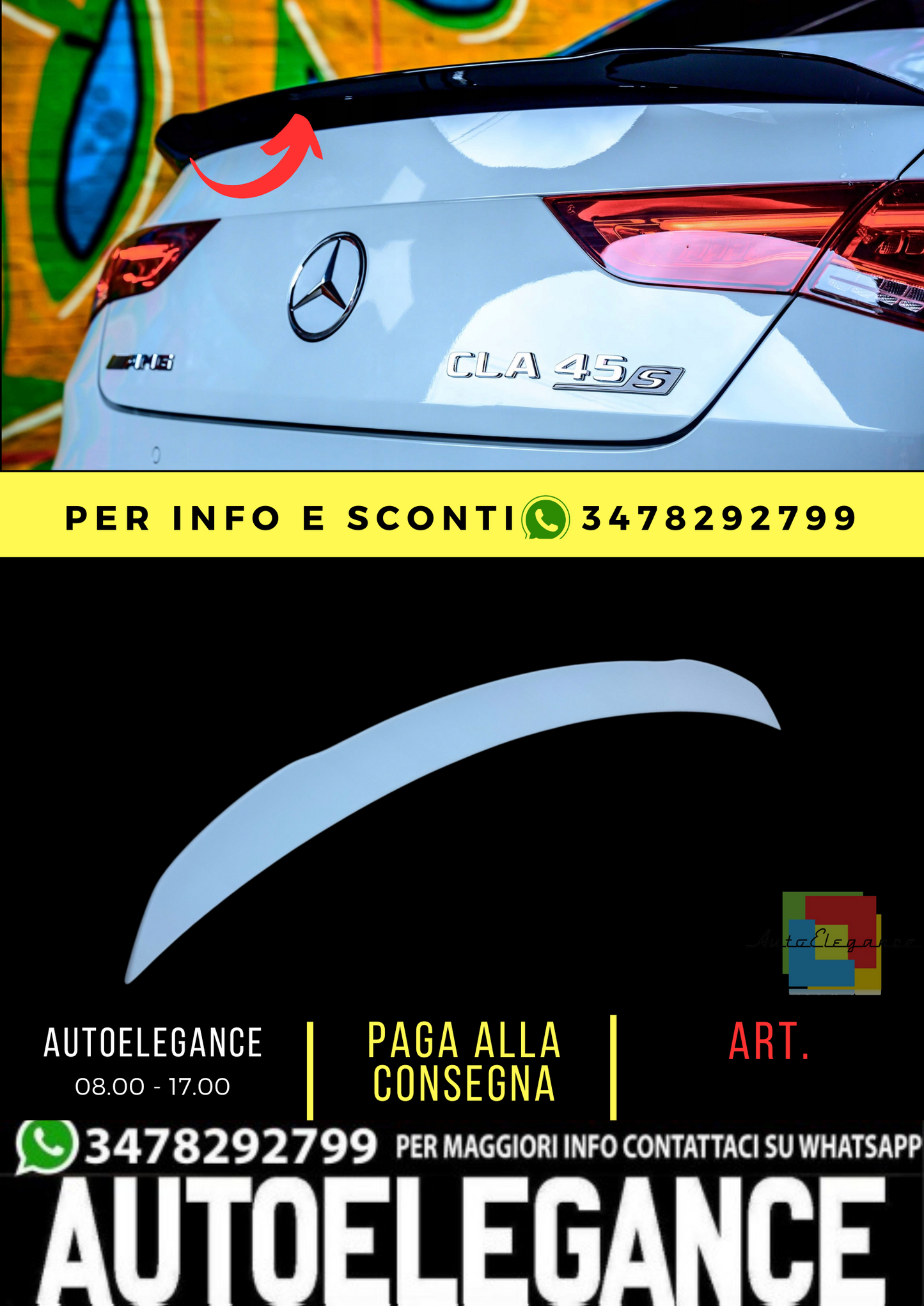 💕SPOILER ADATTO PER MERCEDES CLA C118 AMG 💕