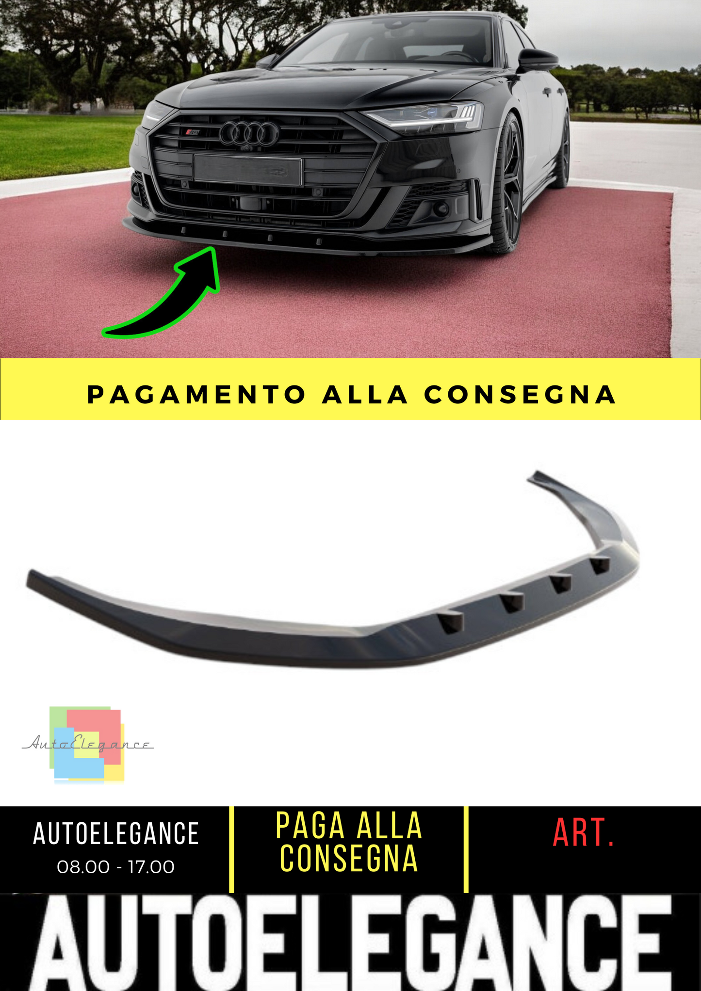 ✨Splitter anteriore V.2 Audi S8 / A8 S-Line D5✨
