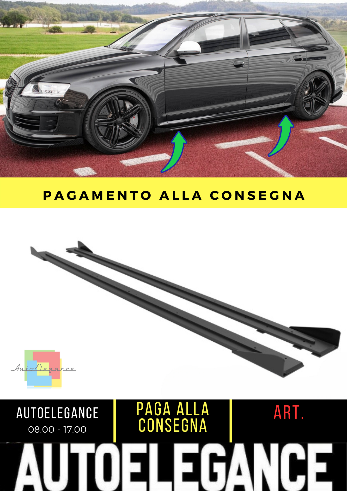 🔥Minigonne laterali Street Pro + flap Audi RS6 Avant C6🔥