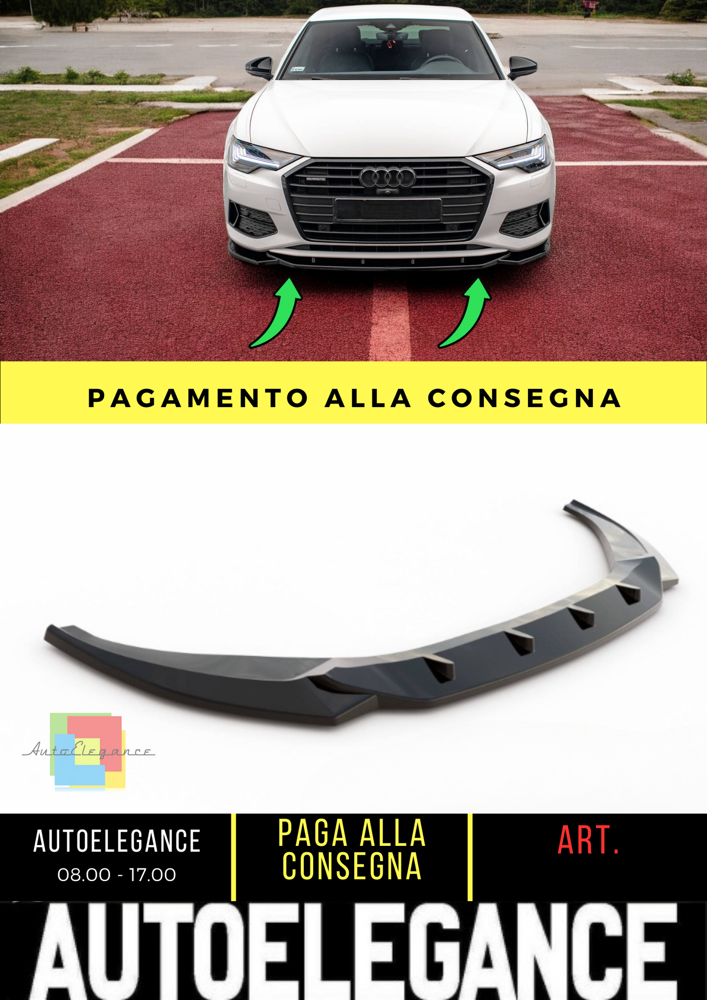 ✨Front splitter V.1 suitable for Audi A6 C8 ✨