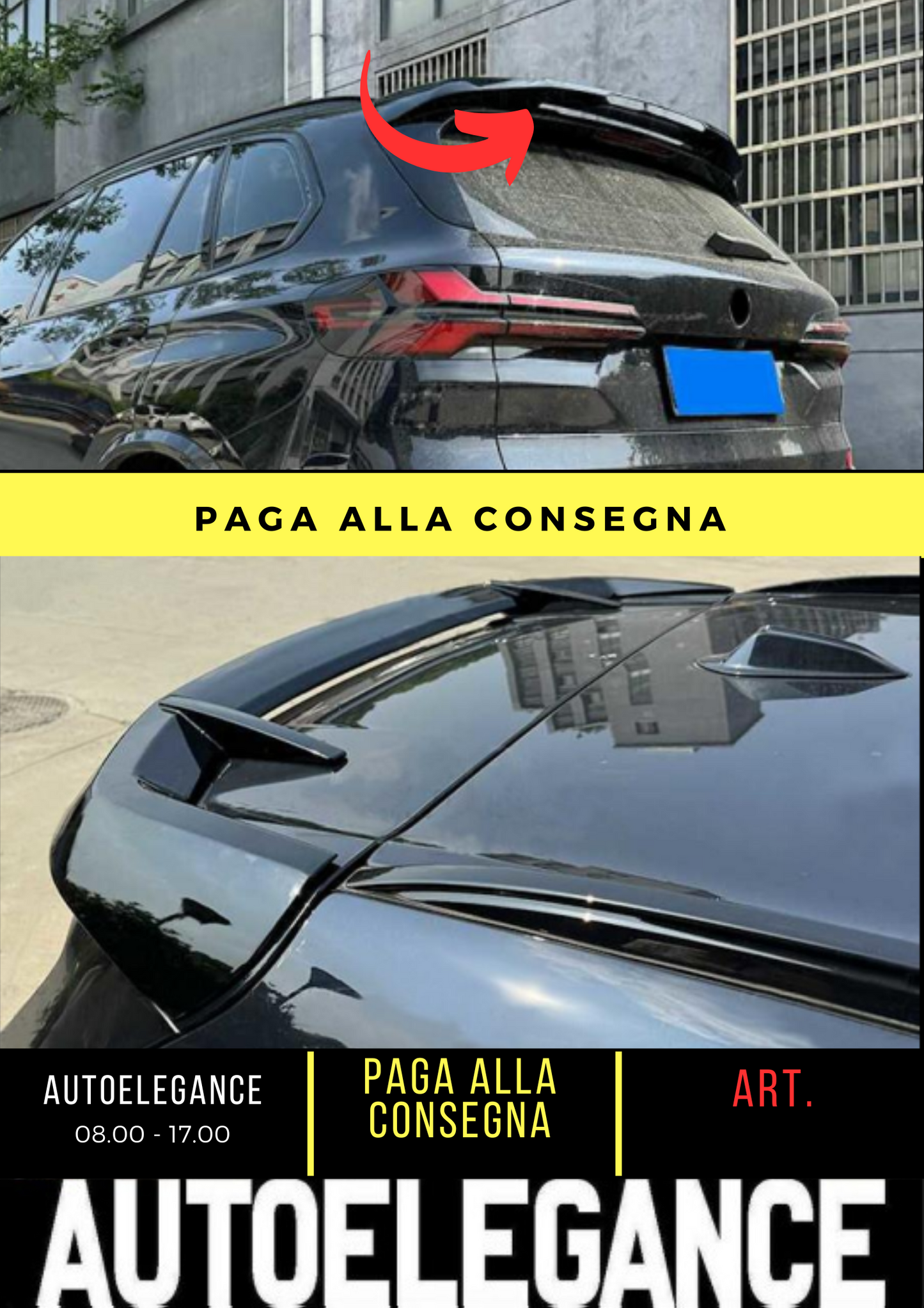 💕 REAR SPOILER SUITABLE FOR BMW X5 G05 GLOSSY BLACK 💕