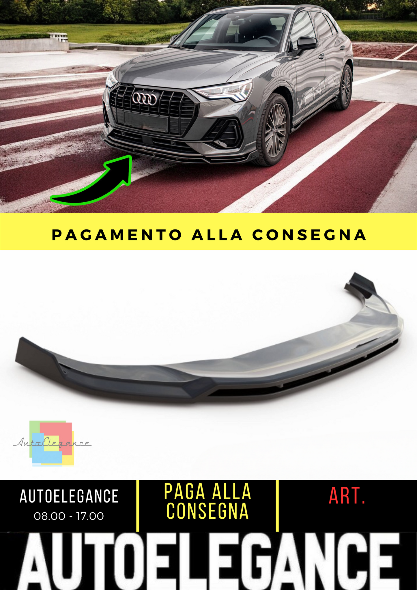 ✨Splitter anteriore V.2 Audi Q3 S-Line F3✨