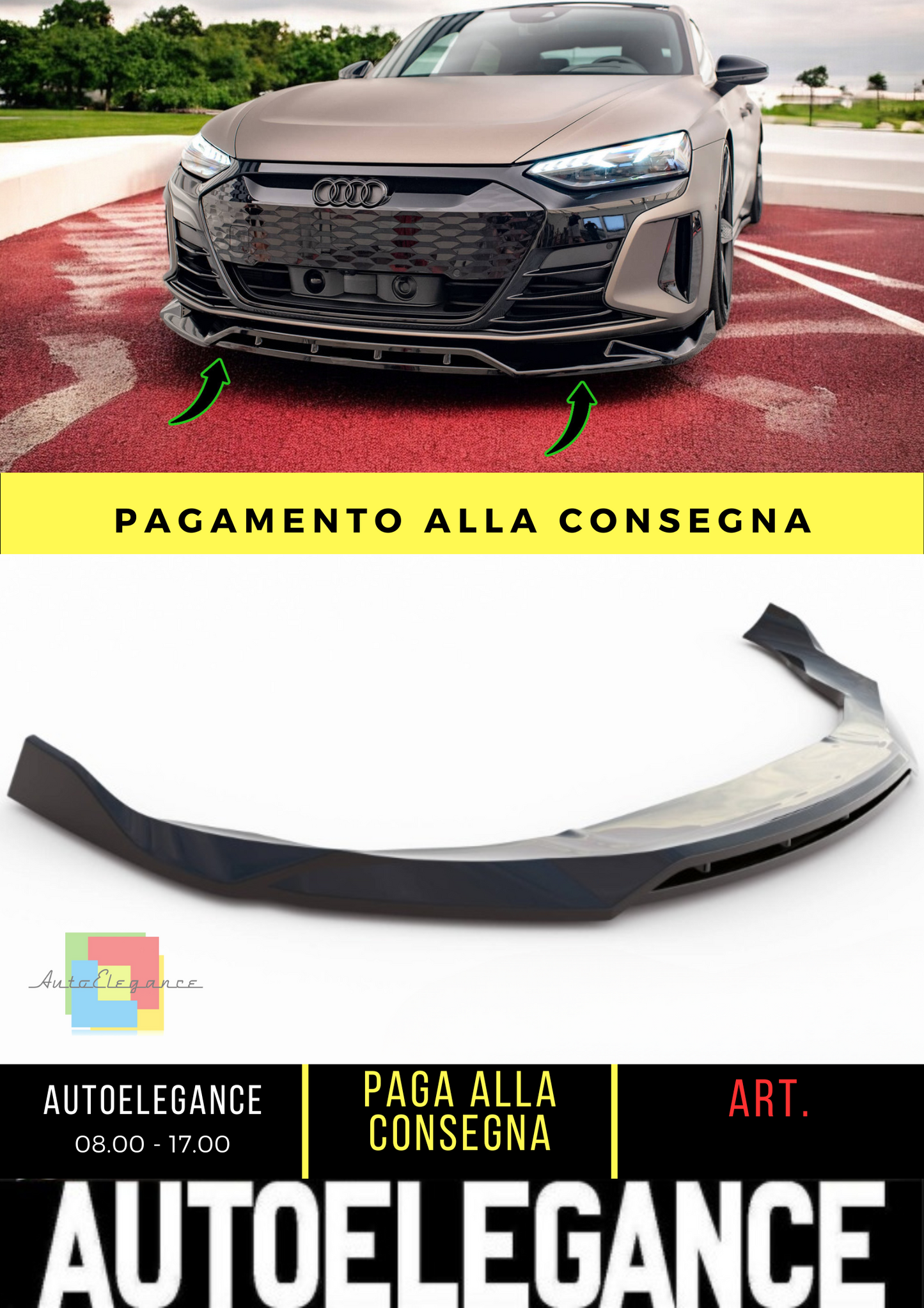 ✨Front Splitter V.2 suitable for Audi e-tron GT / RS GT Mk1✨