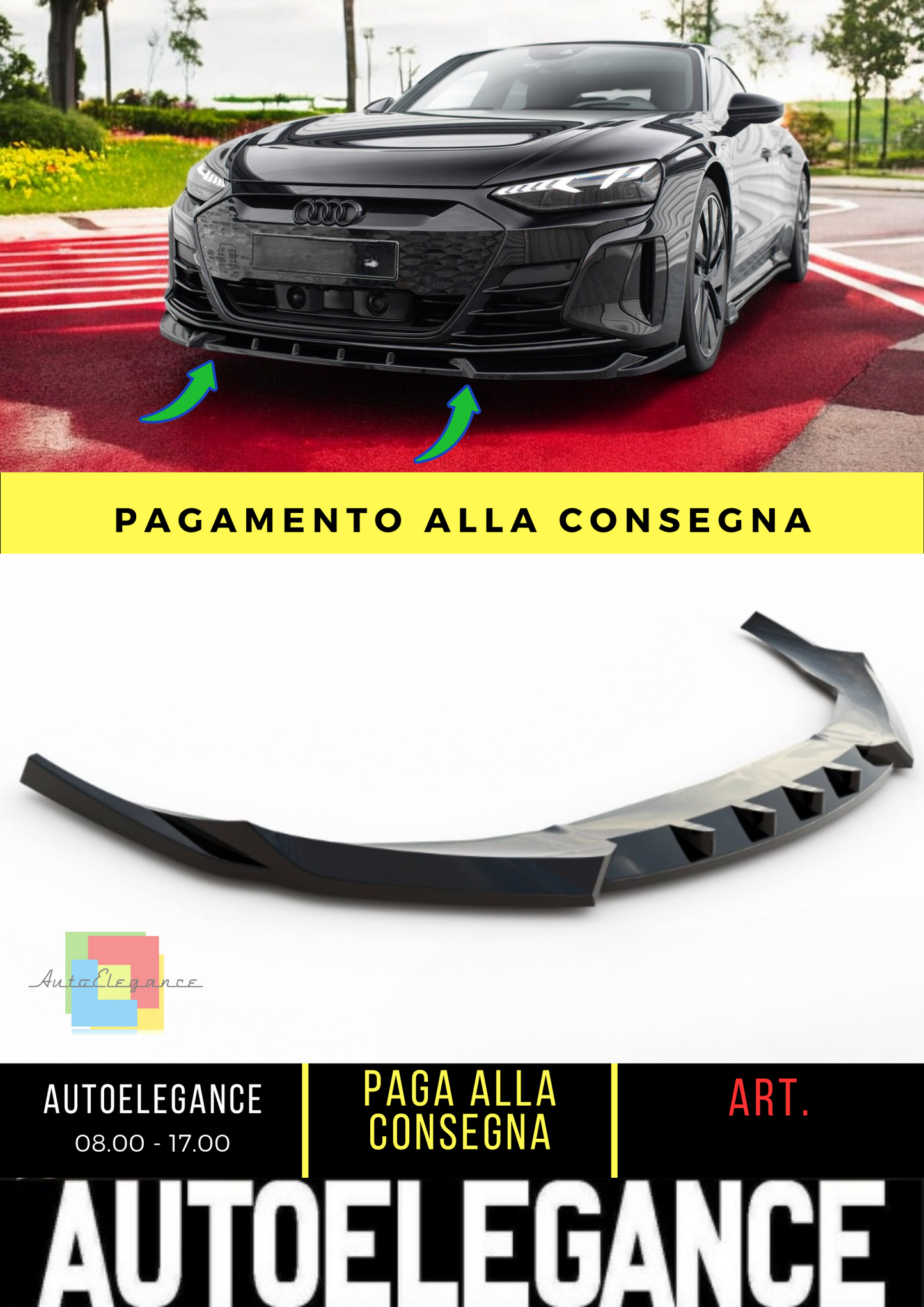 ✨Front Splitter V.1 suitable for Audi e-Tron GT / RS GT Mk1✨