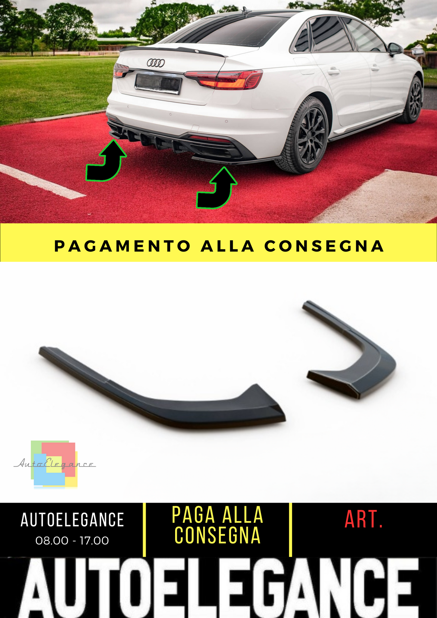 ✨Rear Side Splitter suitable for Audi A4 B9 Facelift✨