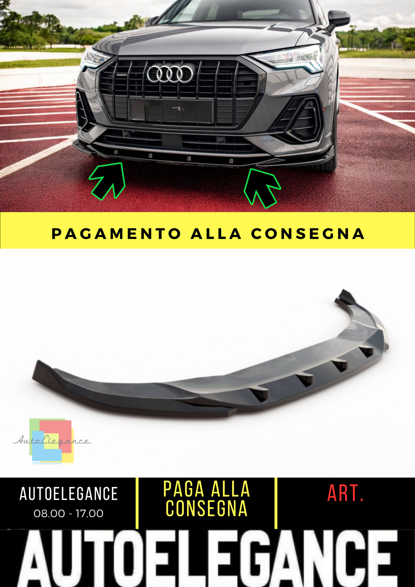 ✨Splitter anteriore V.1 Audi Q3 S-Line F3✨