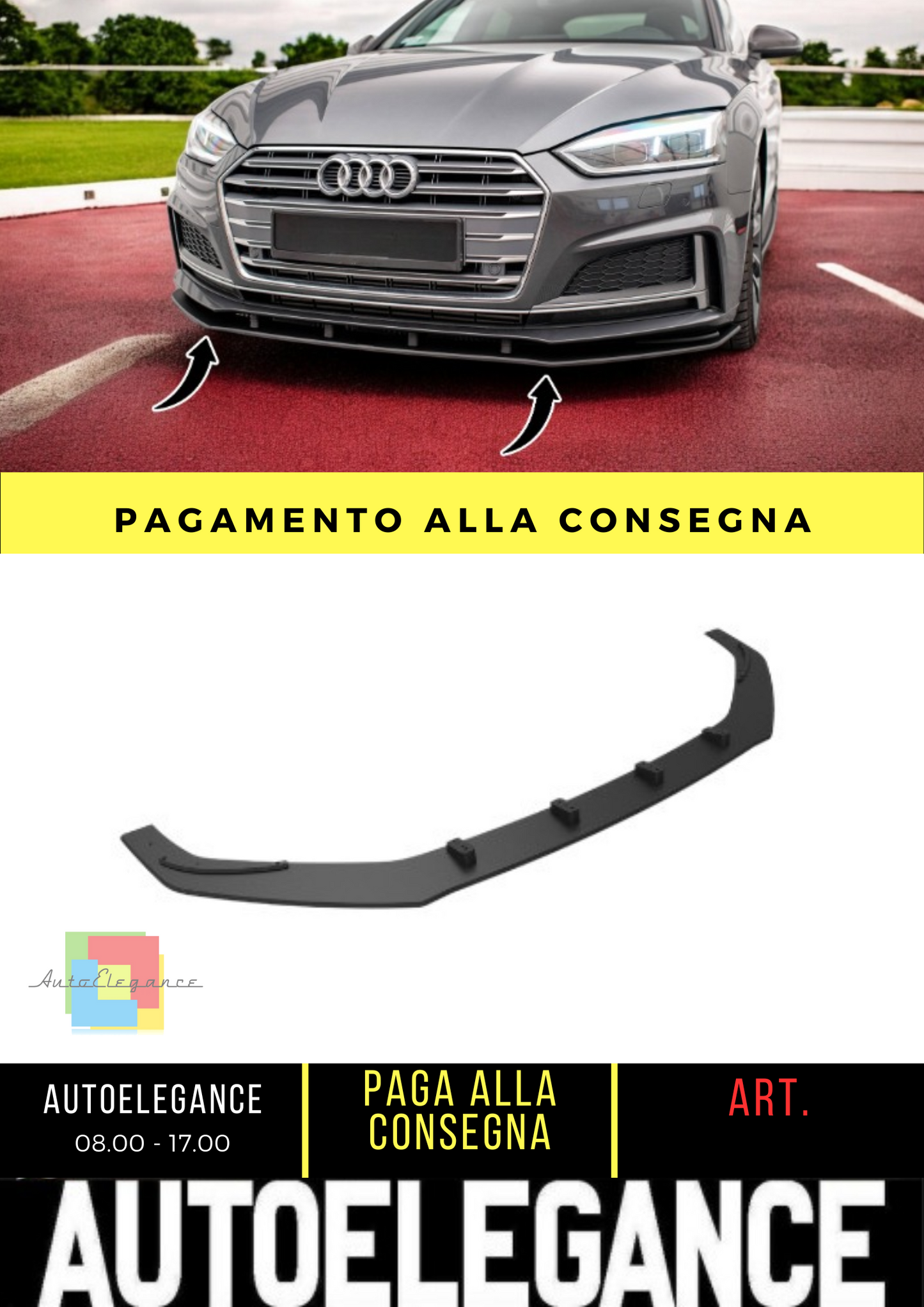 ✨Splitter anteriore Street Pro Audi A5 S-Line / S5 Coupé / Sportback F5✨