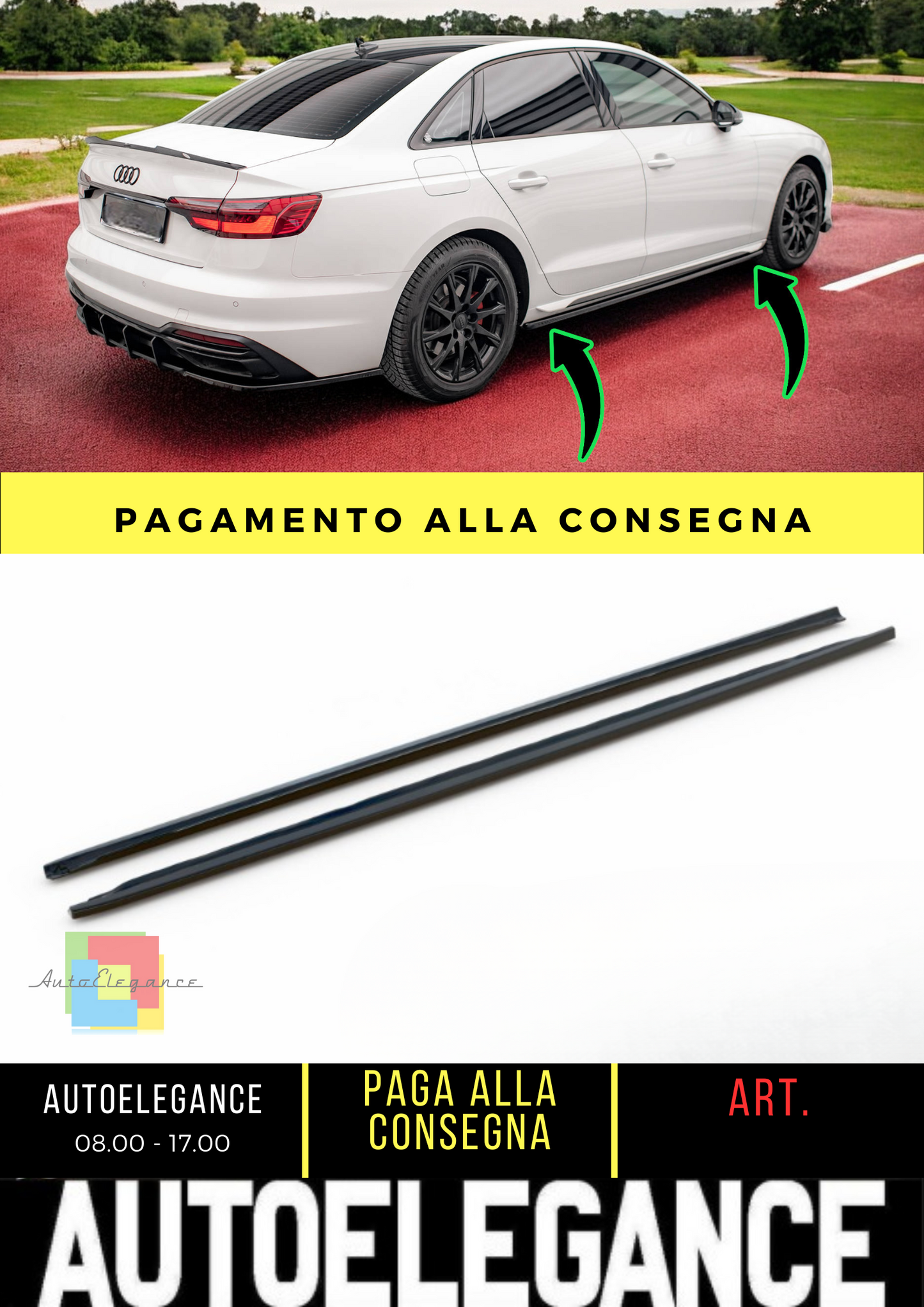 ✨ Under Side Skirts Diffusers suitable for Audi A4 B9 Facelift✨ 