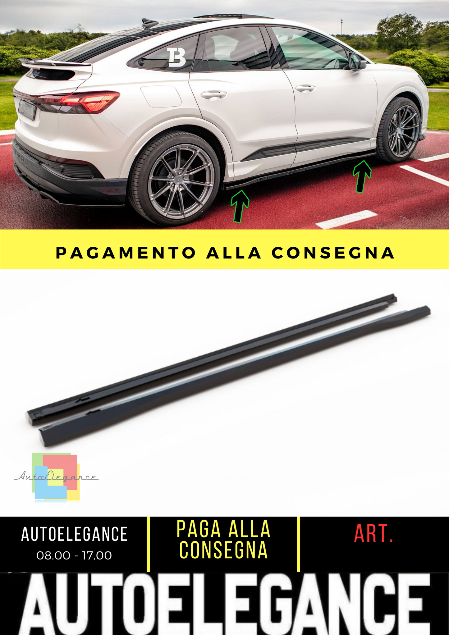 ✨Minigonne laterali Audi Q4 e-tron Sportback S-line Mk1✨