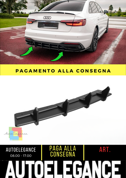 ✨Diffusore posteriore nero luci adatto per Audi A4 B9 Facelift✨