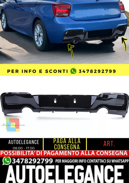 🔥 Diffusore posteriore sportivo performante lucido per serie 1 BMW F20 F21🔥