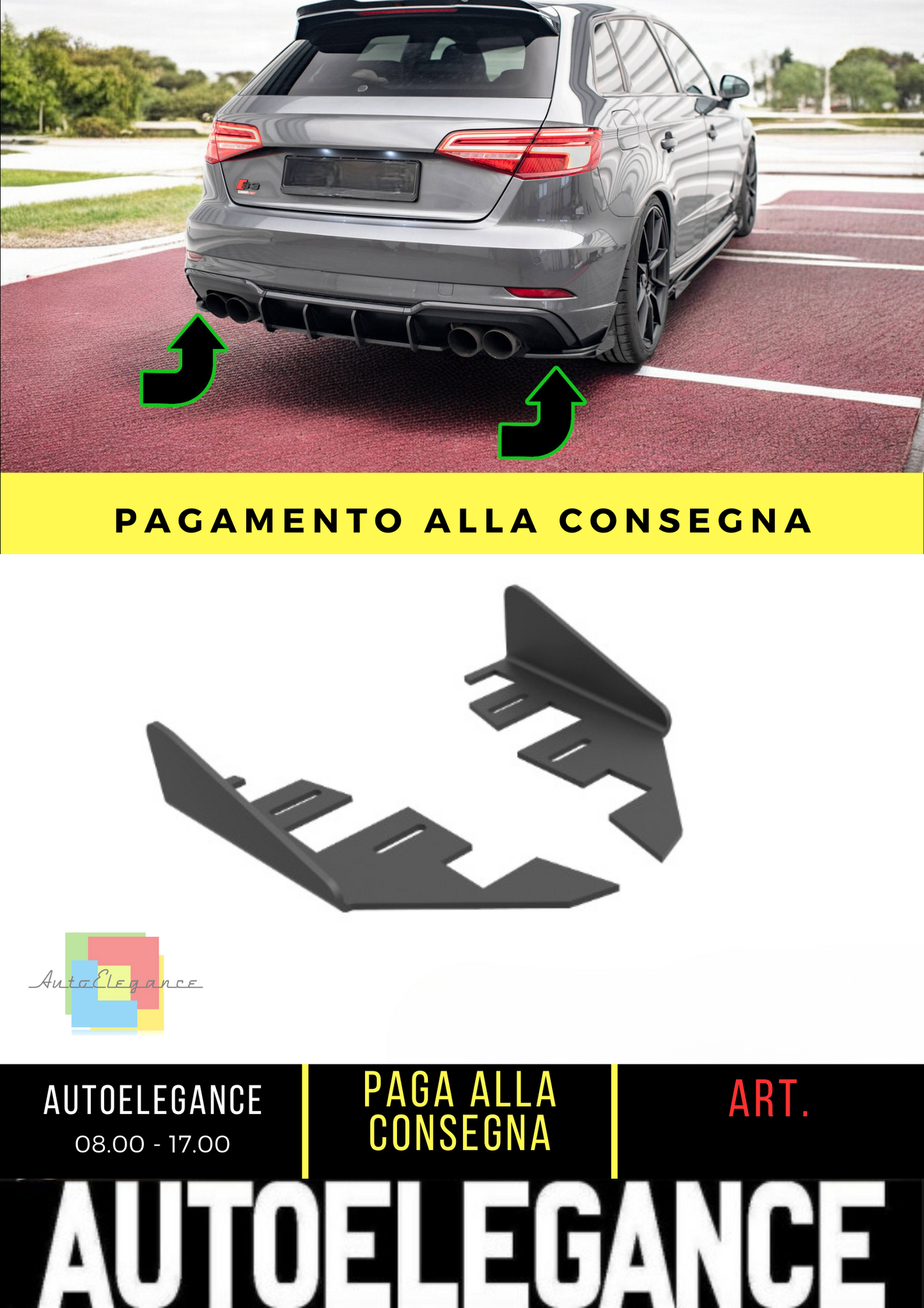 🔥Rear Side Flaps Audi S3 Sportback 8V Facelift🔥