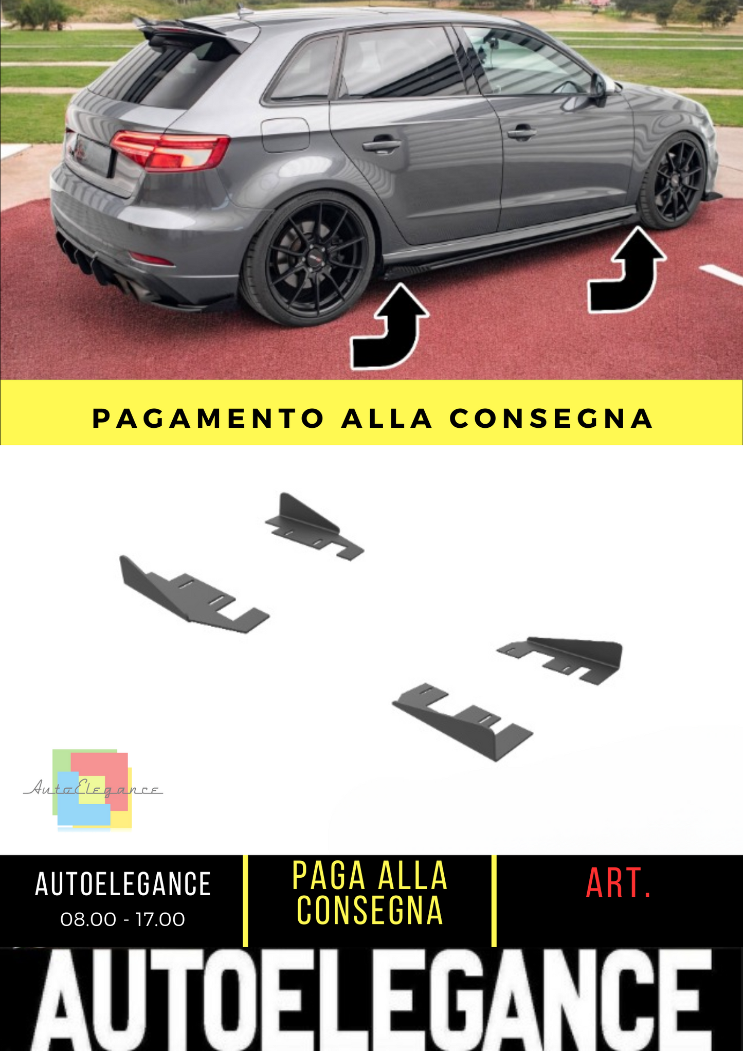 🔥Side Flaps Audi S3 / A3 S-Line Sportback 8V Facelift🔥