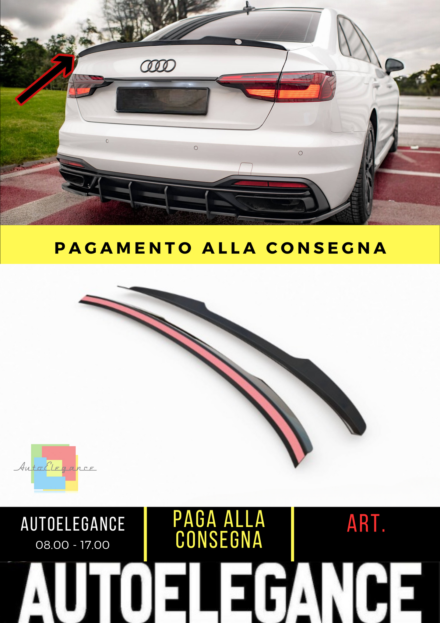 🔥Spoiler cap suitable for Audi A4 Sedan B9🔥