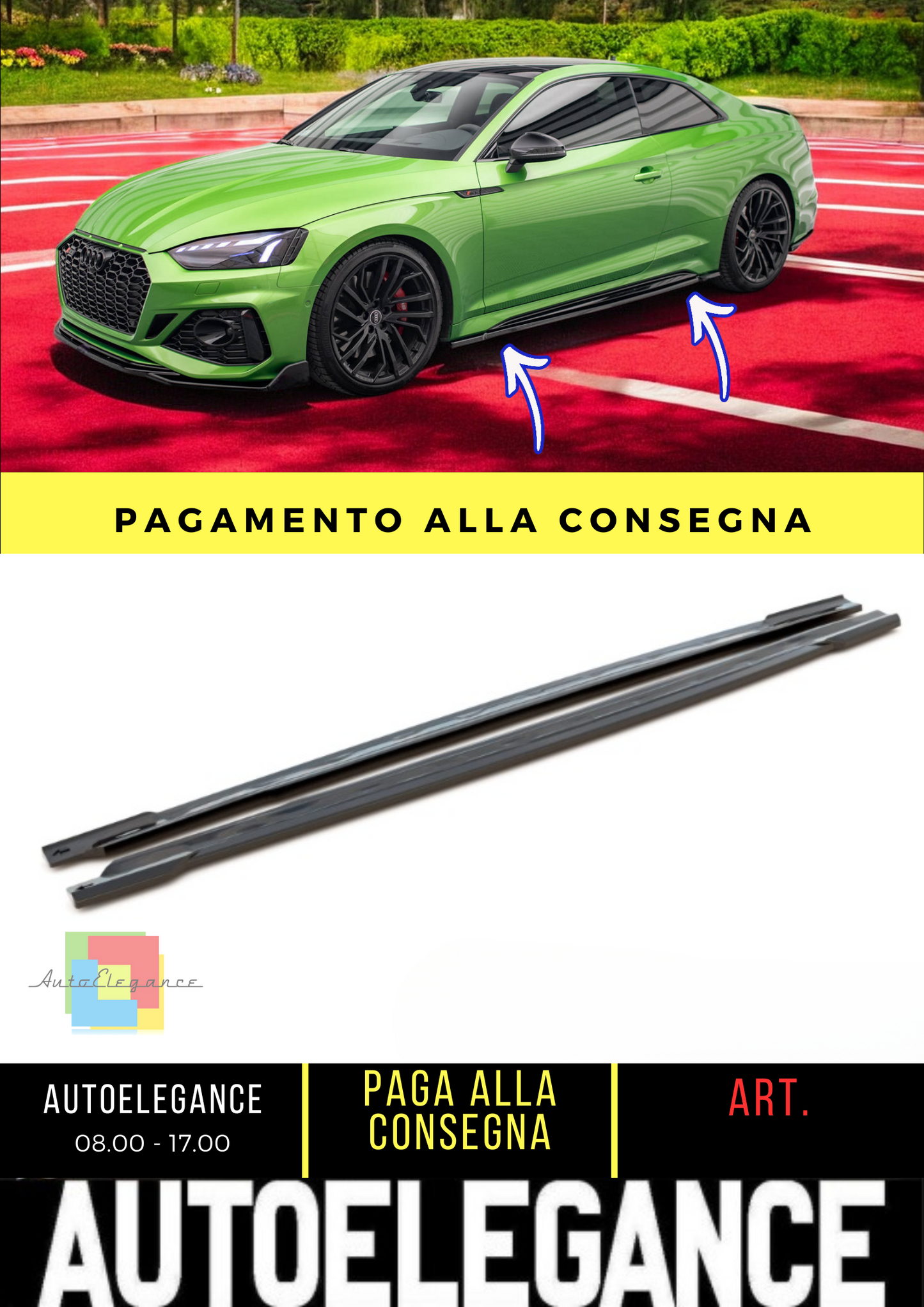 🔥Under Side Skirts Audi RS5 Coupe F5 Facelift🔥