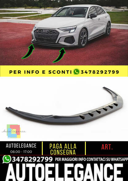 💫Splitter anteriore V.1 adatto per Audi S3 / A3 S-Line 8Y💫
