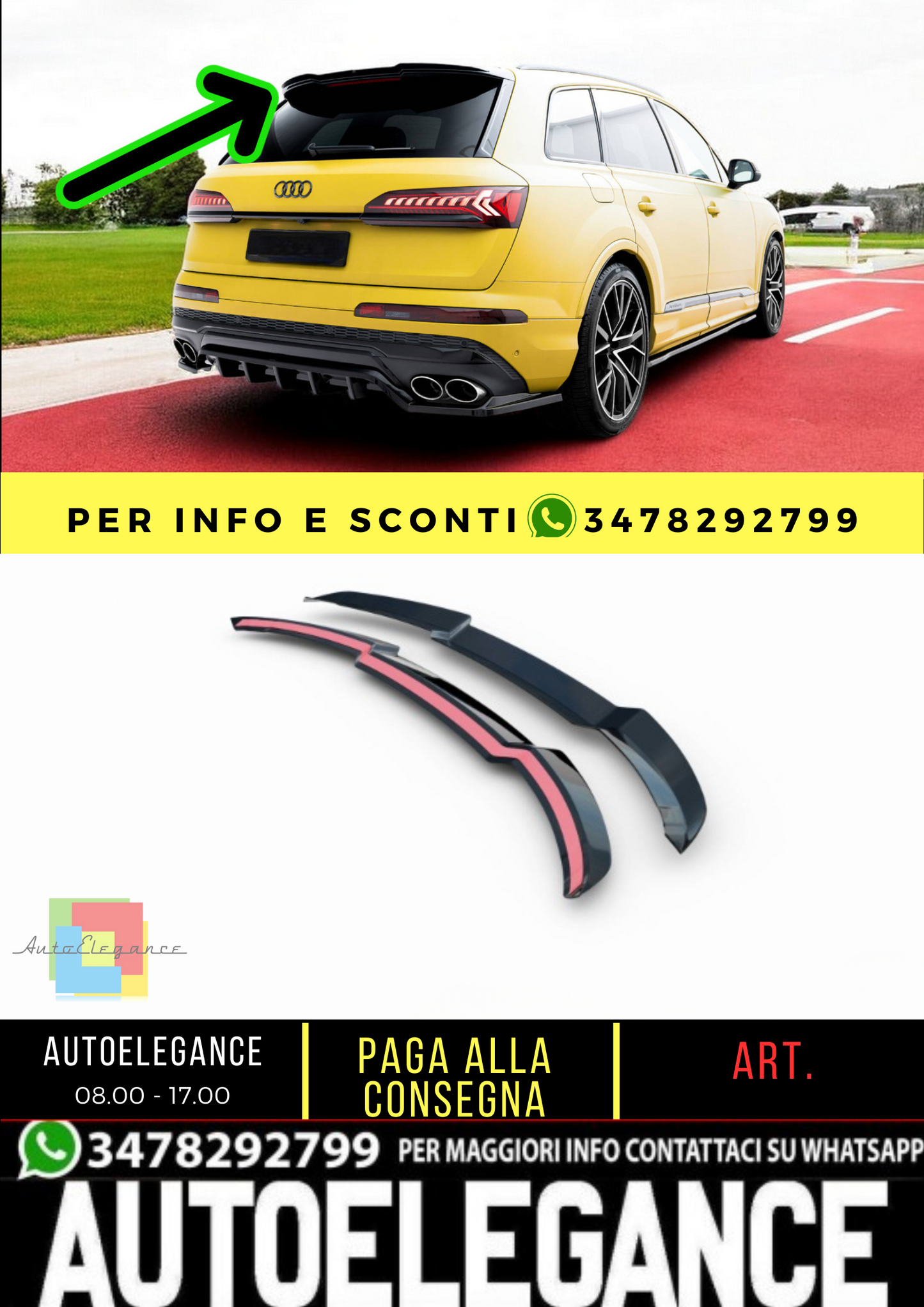 🔥Spoiler cap suitable for Audi SQ7 / Q7 S-Line Mk2 / Mk2 Facelift🔥