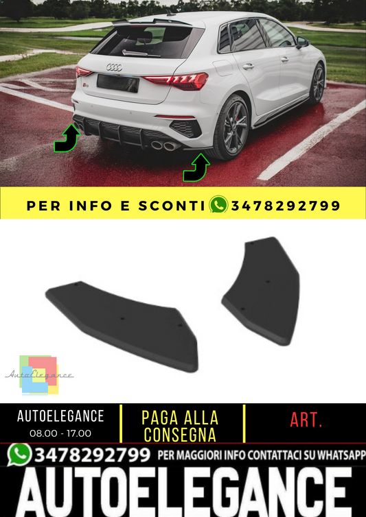 💫Splitter Laterali Posteriori Street Pro adatto per Audi S3 Sportback 8Y💫