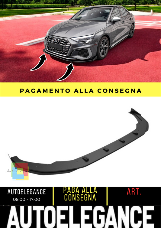 ⭐Splitter anteriore Street Pro + alette adatto per Audi S3 / A3 S-Line 8Y⭐