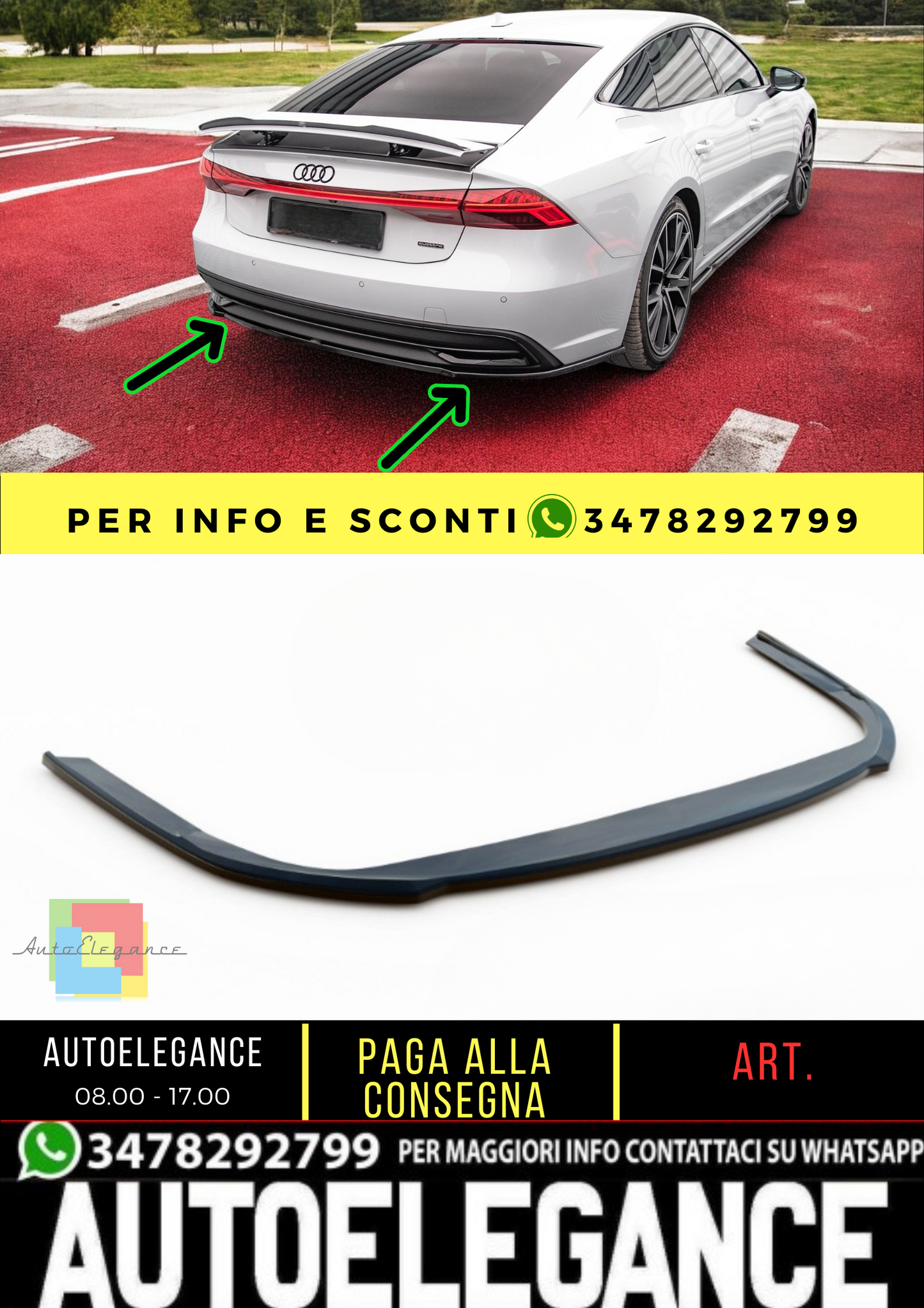 🔥Rear splitter suitable for Audi A7 C8🔥