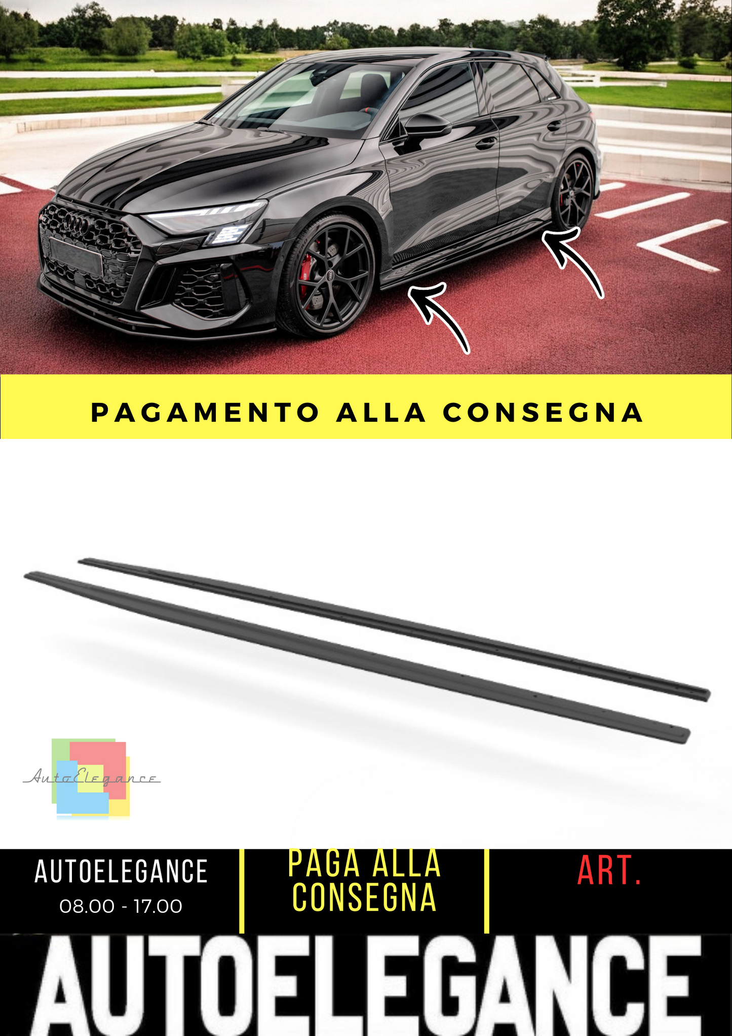 ⭐Street Pro Side Skirts Audi RS3 Sportback 8Y⭐