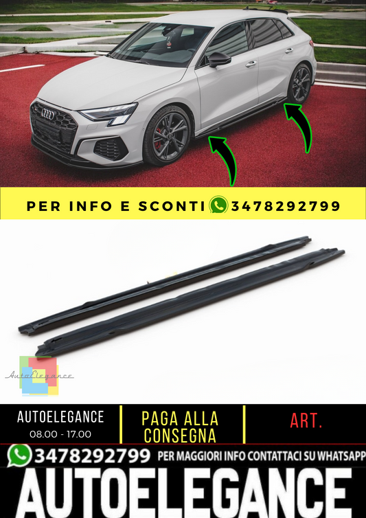 💫Sotto Minigonne laterali V.1 adatto per  Audi S3 / A3 S-Line 8Y💫