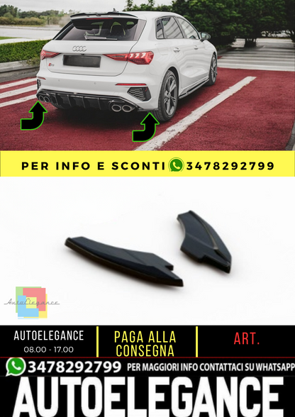💫Splitter Laterali Posteriori V.2 adatto per Audi S3 Sportback 8Y💫