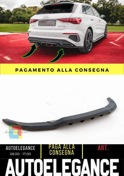 ⭐Splitter posteriore(con barre verticali)adatto per Audi A3 S-Line Sportback 8Y⭐