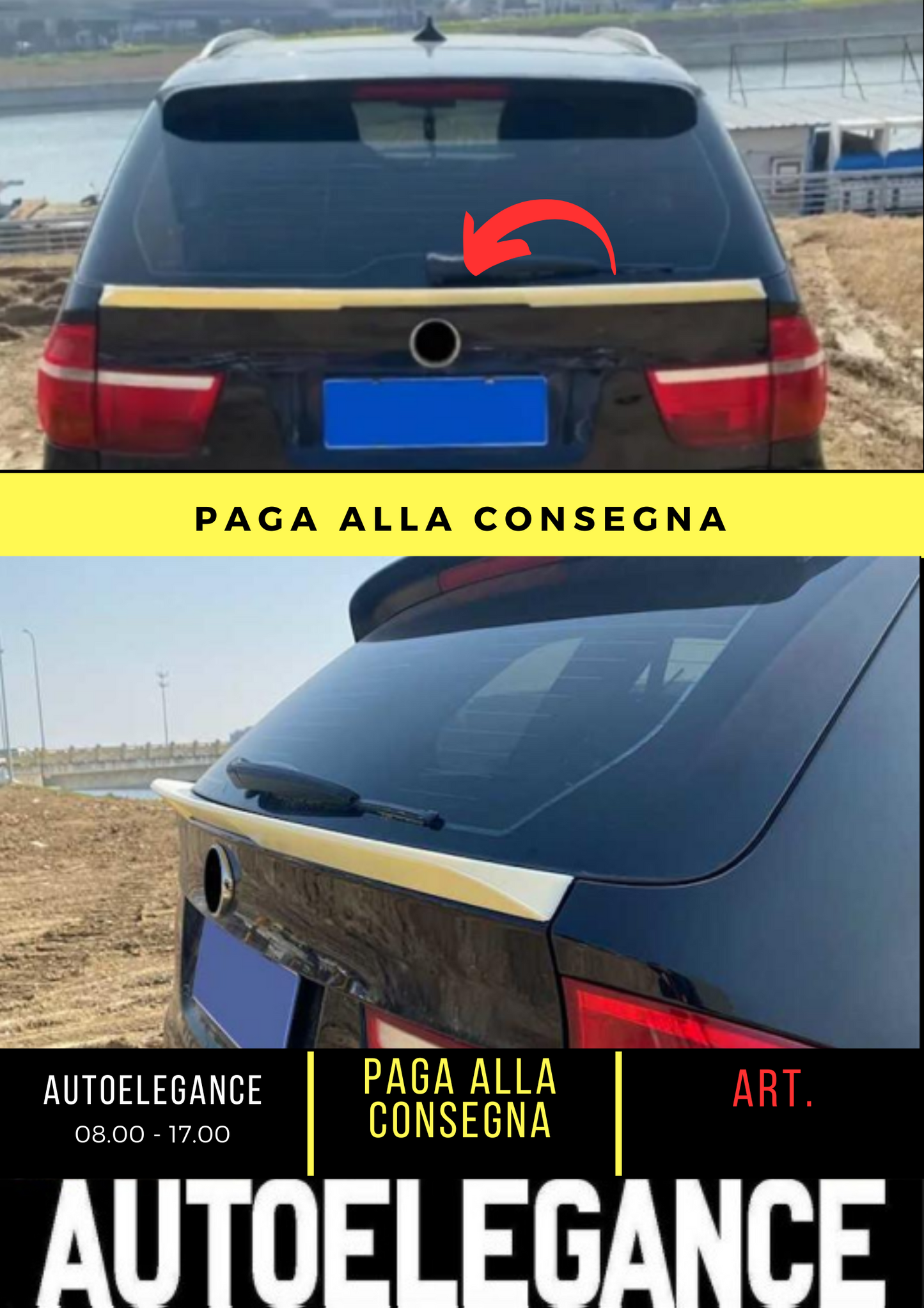 💕 REAR SPOILER SUITABLE FOR BMW X5 E70 MATT BLACK 💕