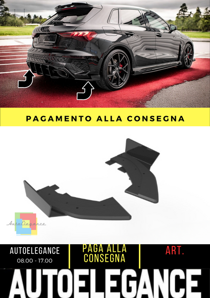 ⭐Street Pro Rear Side Splitters + Wings Audi RS3 Sportback 8Y⭐