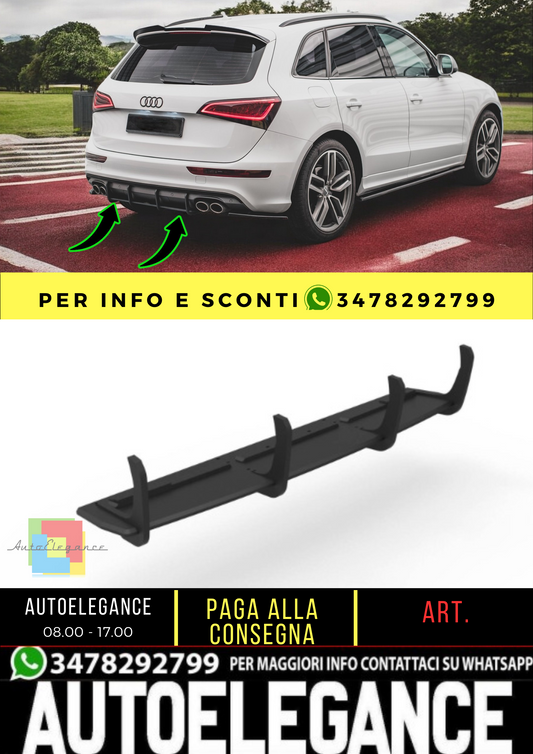 🔥Diffusore posteriore nero luci Street Pro adatto per Audi SQ5 Mk1 (8R)🔥