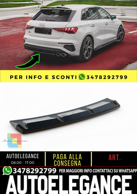 💫Splitter posteriore adatto per Audi S3 Sportback 8Y💫