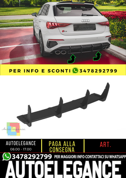 💫Black rear diffuser lights suitable for Audi S3 Sportback 8Y💫