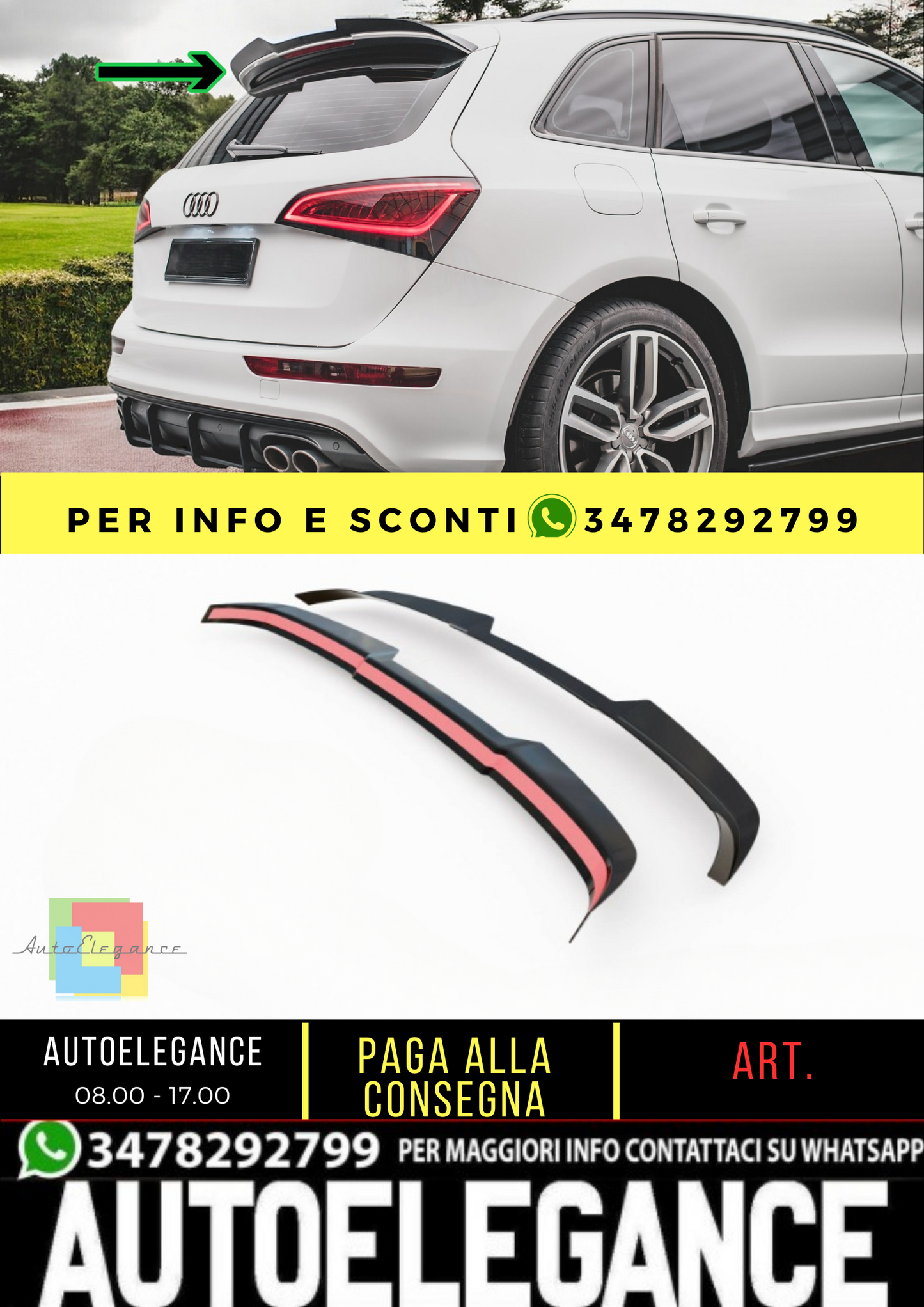 🔥Spoiler cap suitable for Audi SQ5 Mk1 (8R)🔥