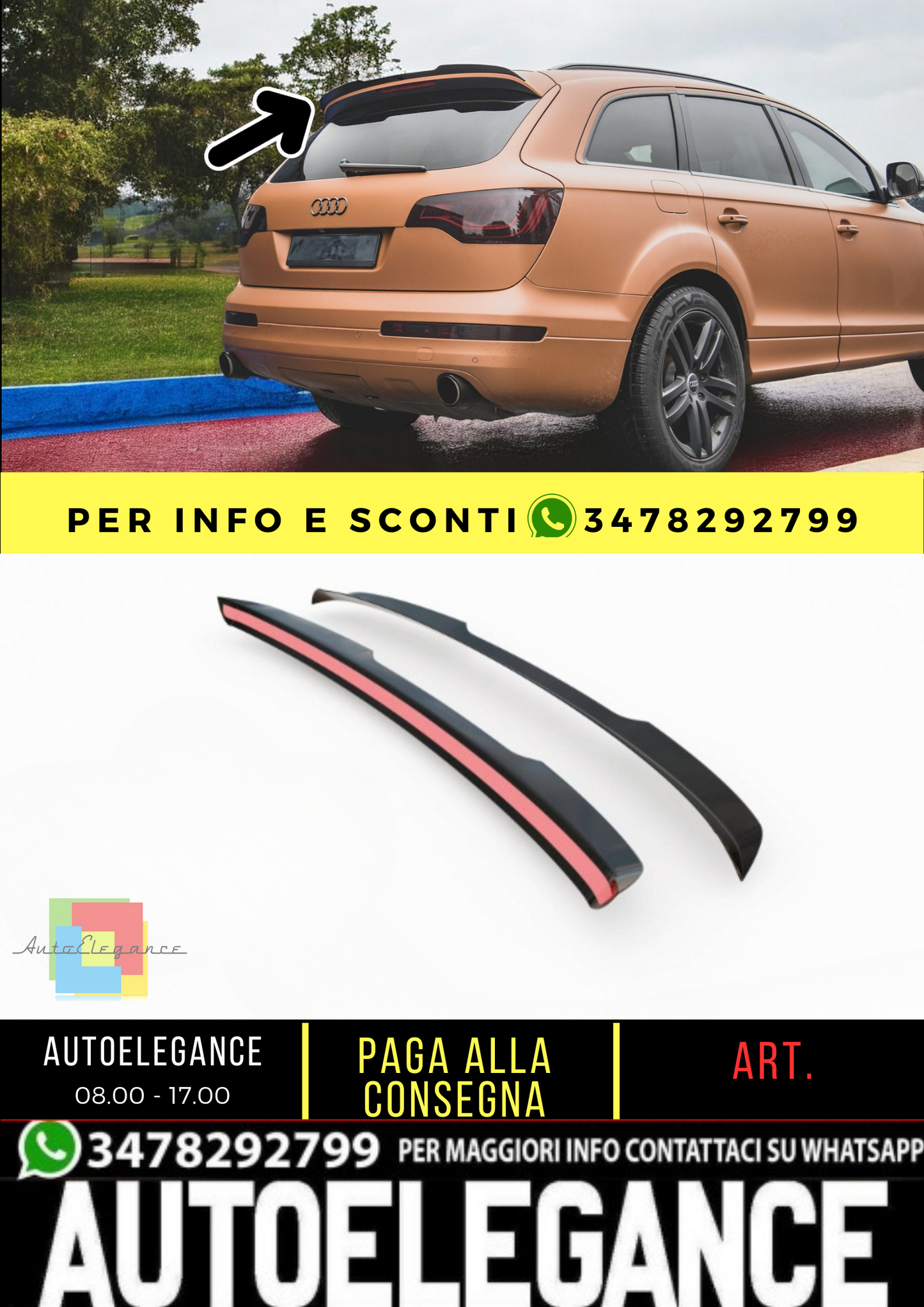 🔥Tappo spoiler adatto per Audi Q7 S-Line Mk.1🔥
